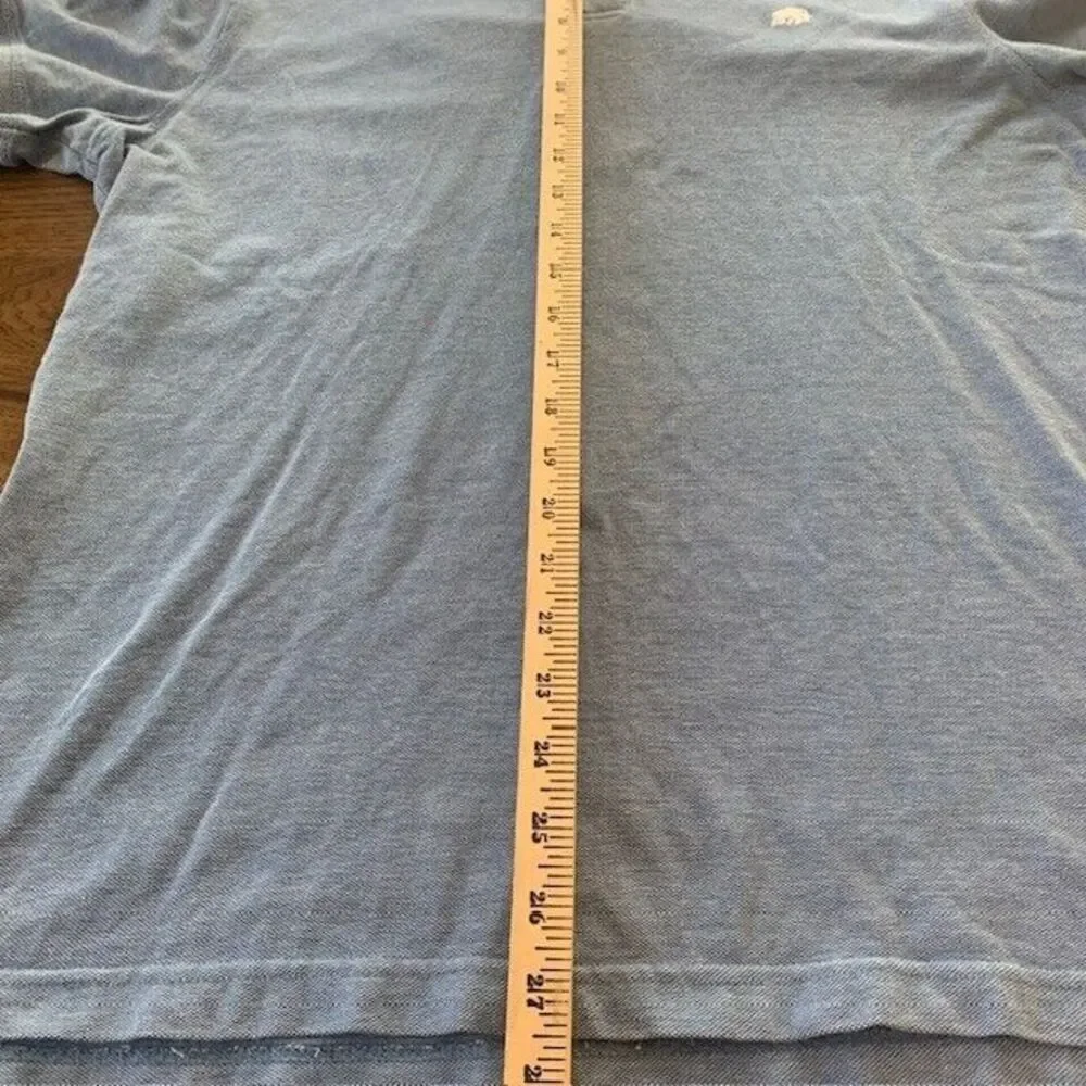 Banana Republic Polo Shirt Mens L Short‎ Sleeve Blue Collared Light Blue w/Logo